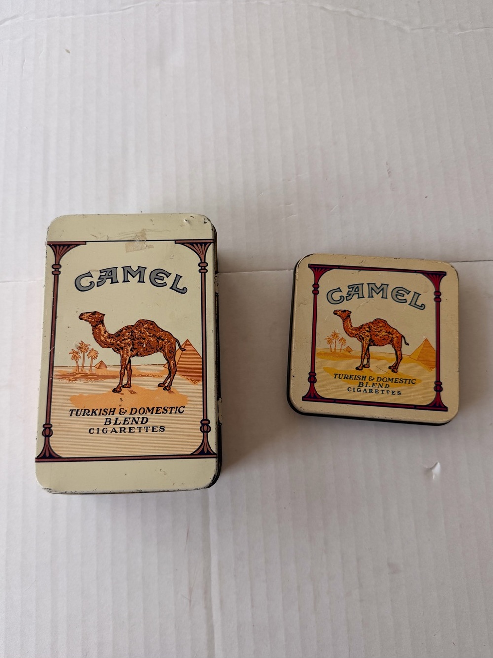 Vintage Camel Advertising Tin Replica Empty Tobacciana Collectible Decor